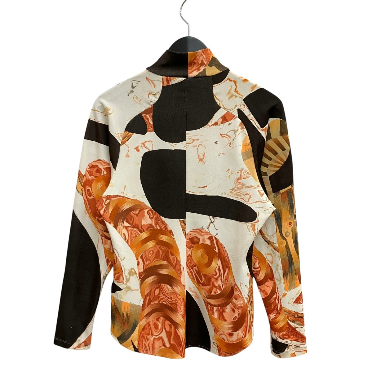 mame kurogouchi MARBLE PRINT HIGH NECK JERSEY TOP MM23FW-JS023 古着・中古-2枚目のアイテム画像