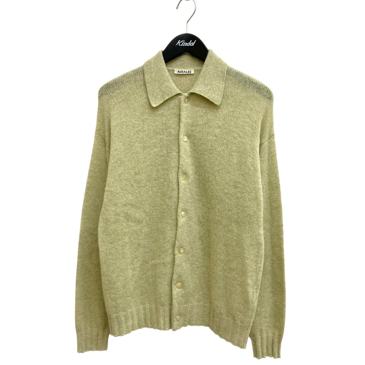 AURALEE SHETLAND WOOL CASHMERE KNIT CARDIGAN A23AC01SC 古着・中古-1枚目のアイテム画像