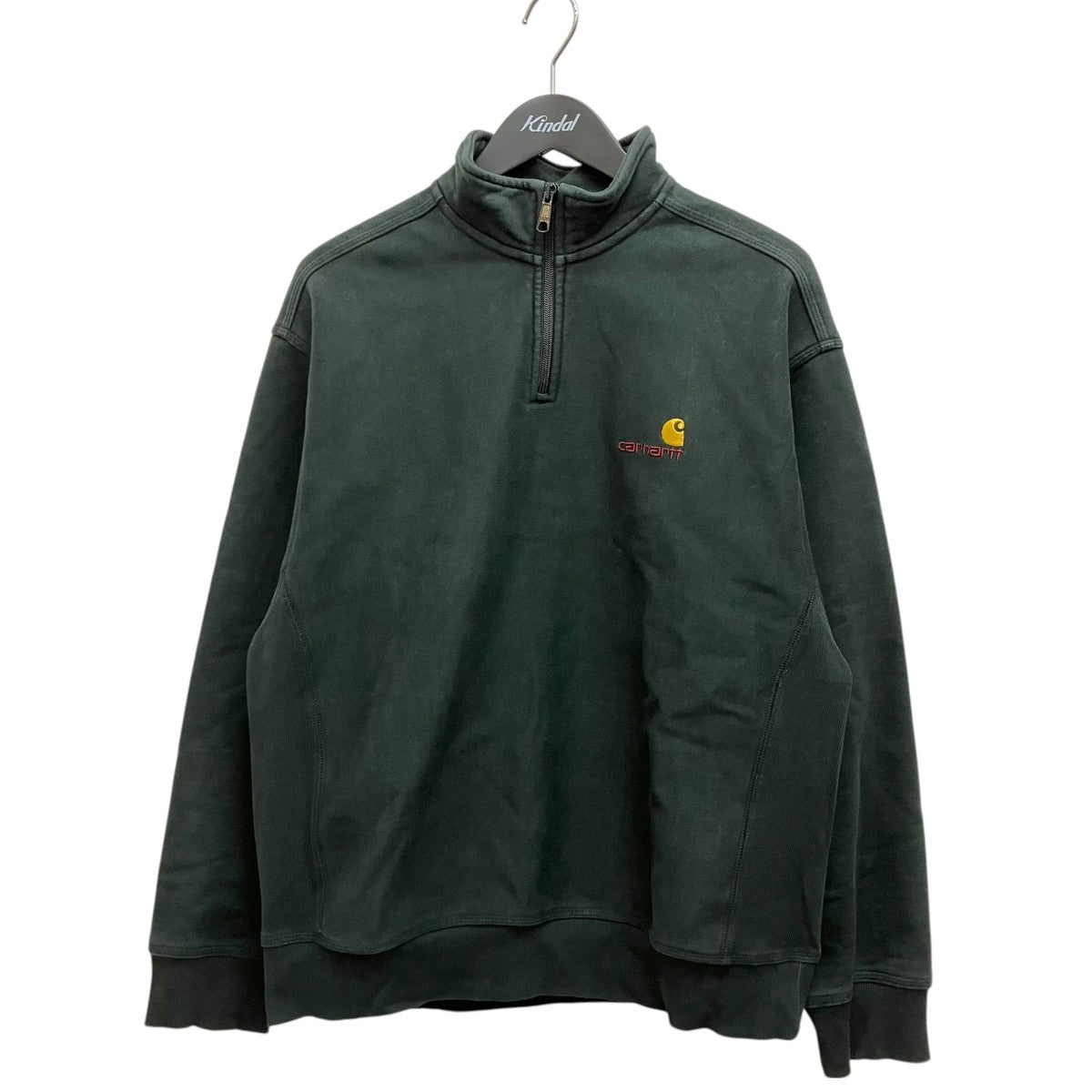 CarHartt Half Zip American Script Sweat I027014 古着・中古-1枚目のアイテム画像