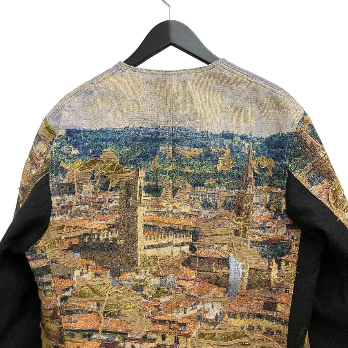 JUNYA WATANABE MAN 26SS タペストリープリント フリンジ ジャケット WQ-J028 古着・中古-4枚目のアイテム画像