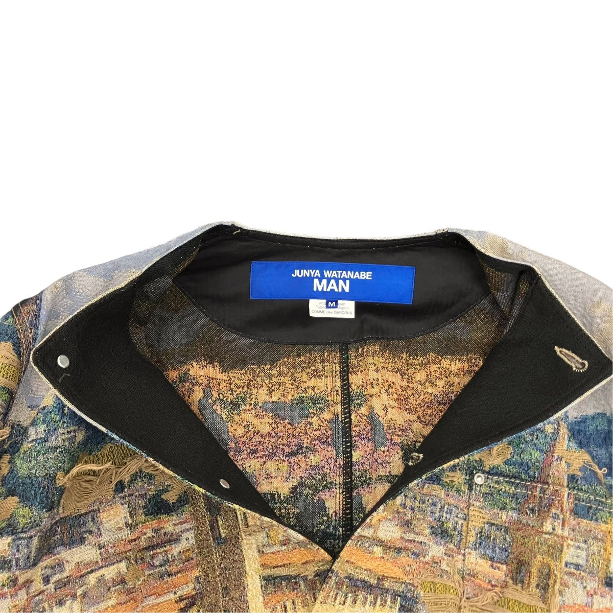 JUNYA WATANABE MAN 26SS タペストリープリント フリンジ ジャケット WQ-J028 古着・中古-6枚目のアイテム画像