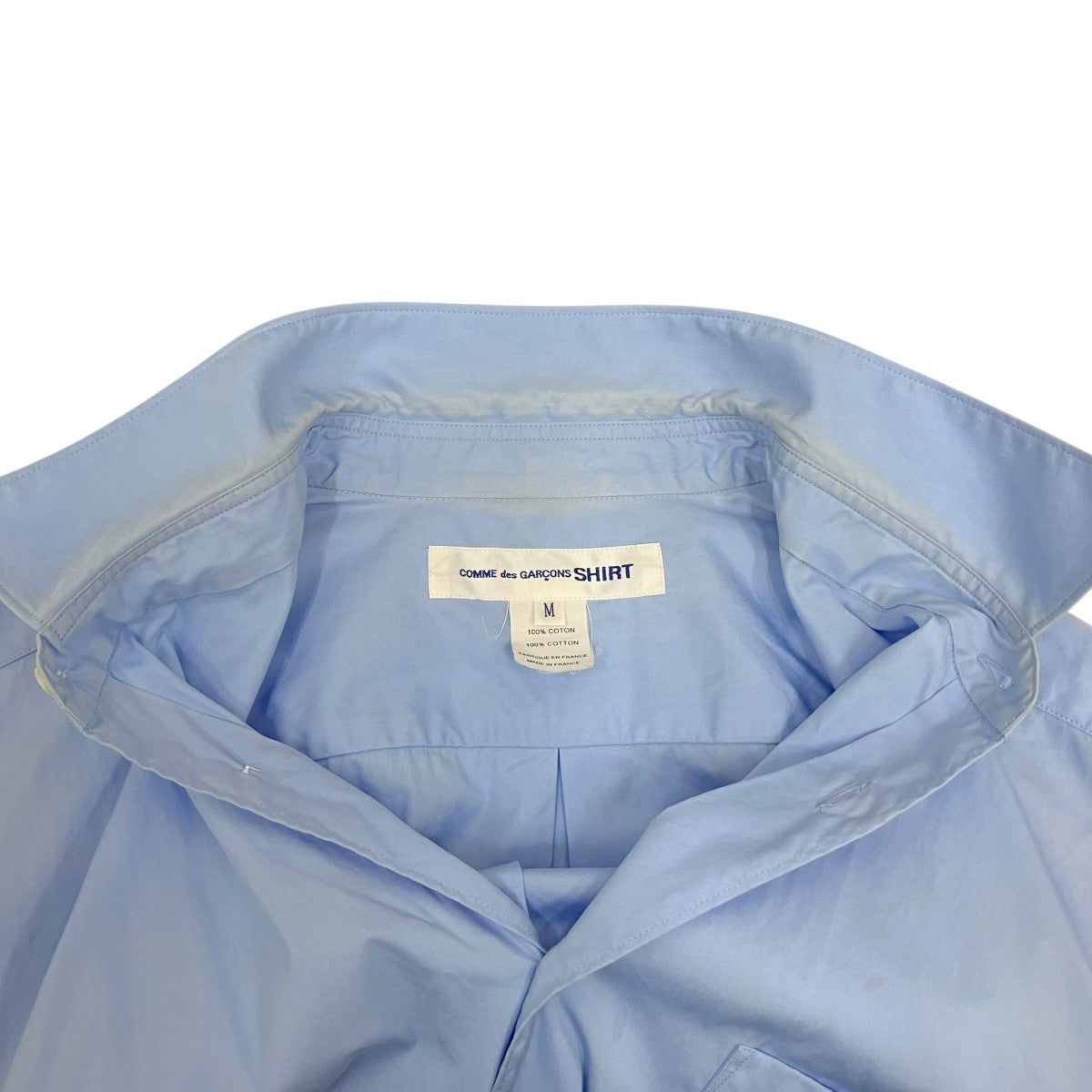 COMME des GARCONS SHIRT FOREVER WIDE CLASSIC コットンポプリンレギュラーカラーシャツ FZ-B011 古着・中古-8枚目のアイテム画像