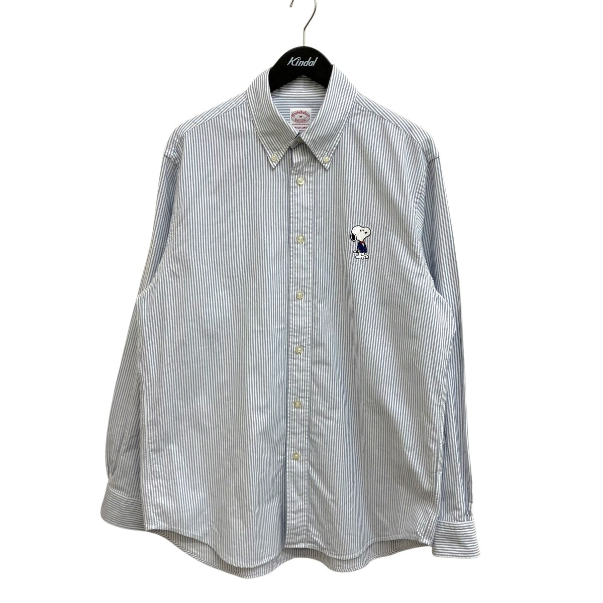 BROOKS BROTHERS ×PEANUTSストライプボタンダウンシャツ19-77-2507-75 古着・中古-1枚目のアイテム画像