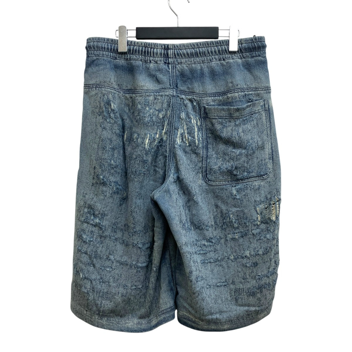 DIESEL D-Enimos-Short-Fsg Bermudas In Ultra-Destroyed Jacquard Denim 068RQ 古着・中古-2枚目のアイテム画像