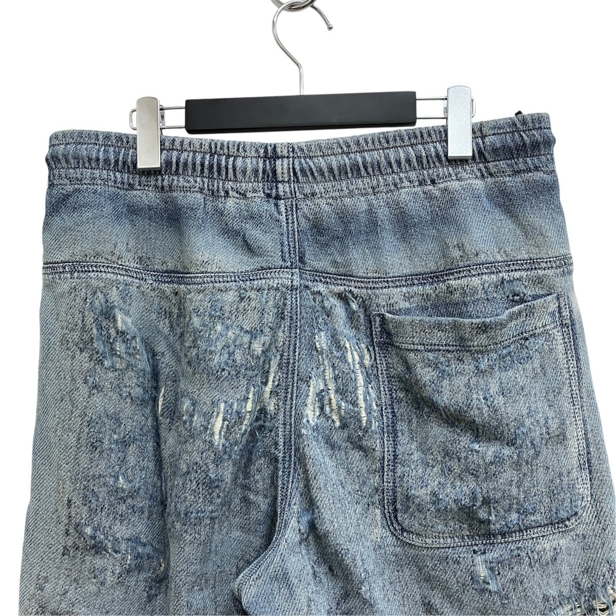 DIESEL D-Enimos-Short-Fsg Bermudas In Ultra-Destroyed Jacquard Denim 068RQ 古着・中古-4枚目のアイテム画像