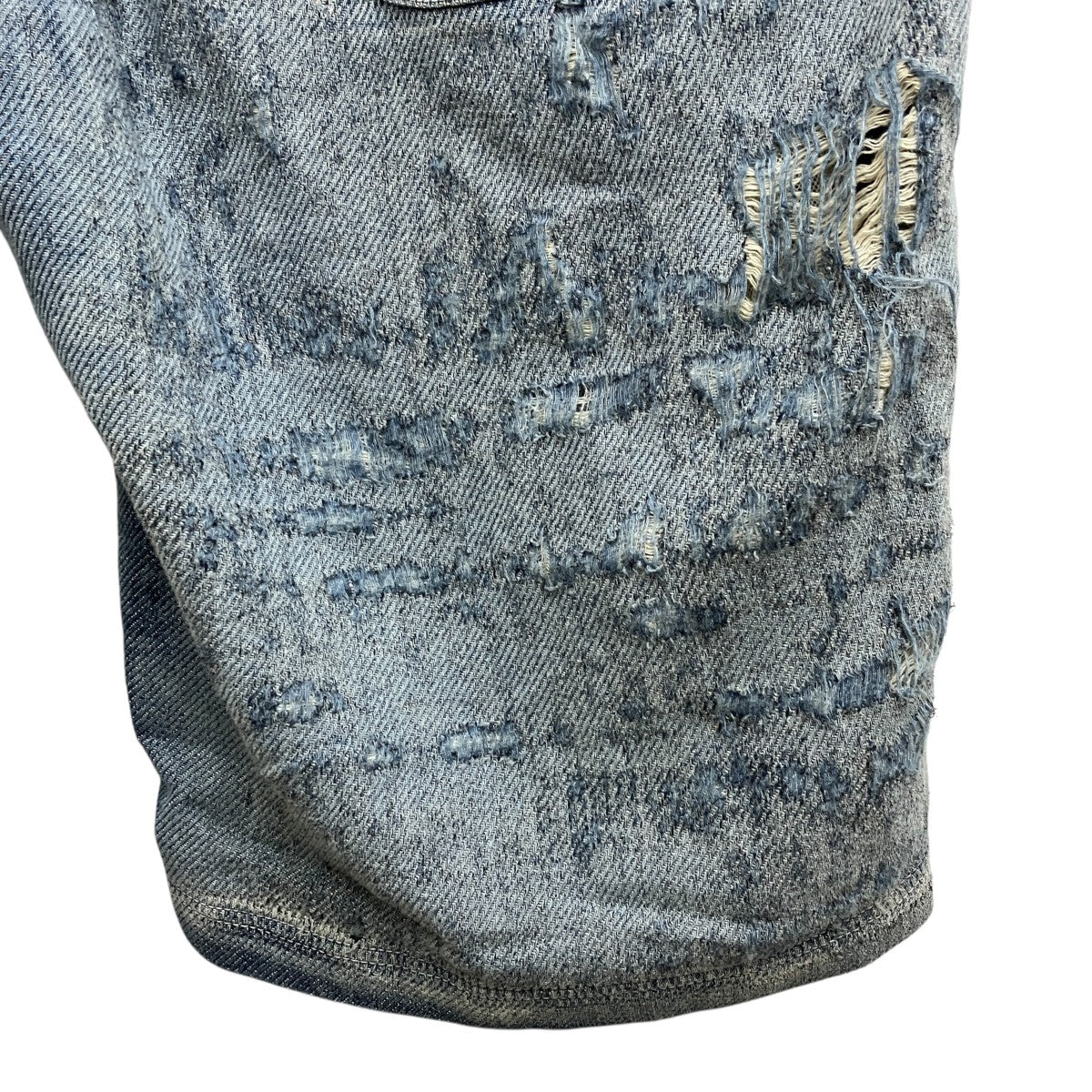 DIESEL D-Enimos-Short-Fsg Bermudas In Ultra-Destroyed Jacquard Denim 068RQ 古着・中古-5枚目のアイテム画像