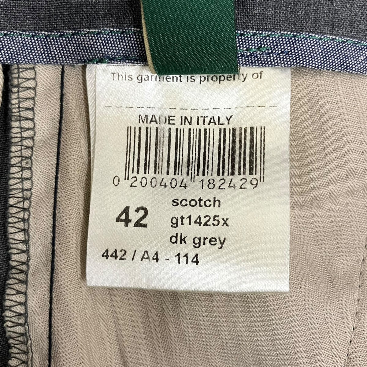 BERWICH SCOTCHスラックス 古着・中古-7枚目のアイテム画像