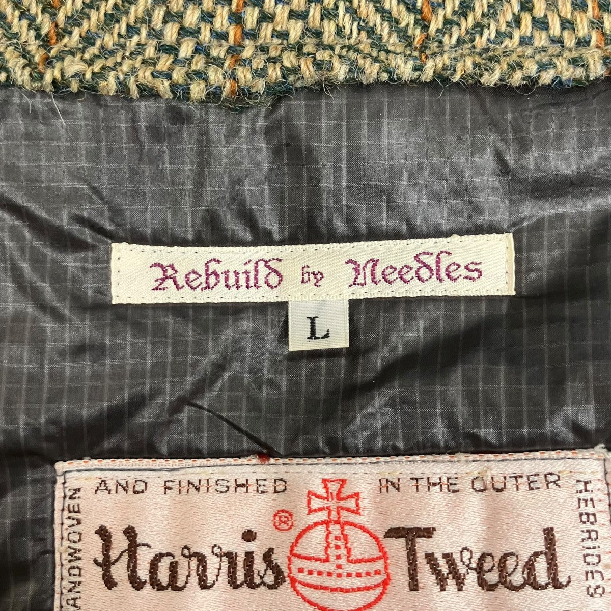 Rebuild by Needles Harris TweedツイードジャケットJ0297 古着・中古-6枚目のアイテム画像