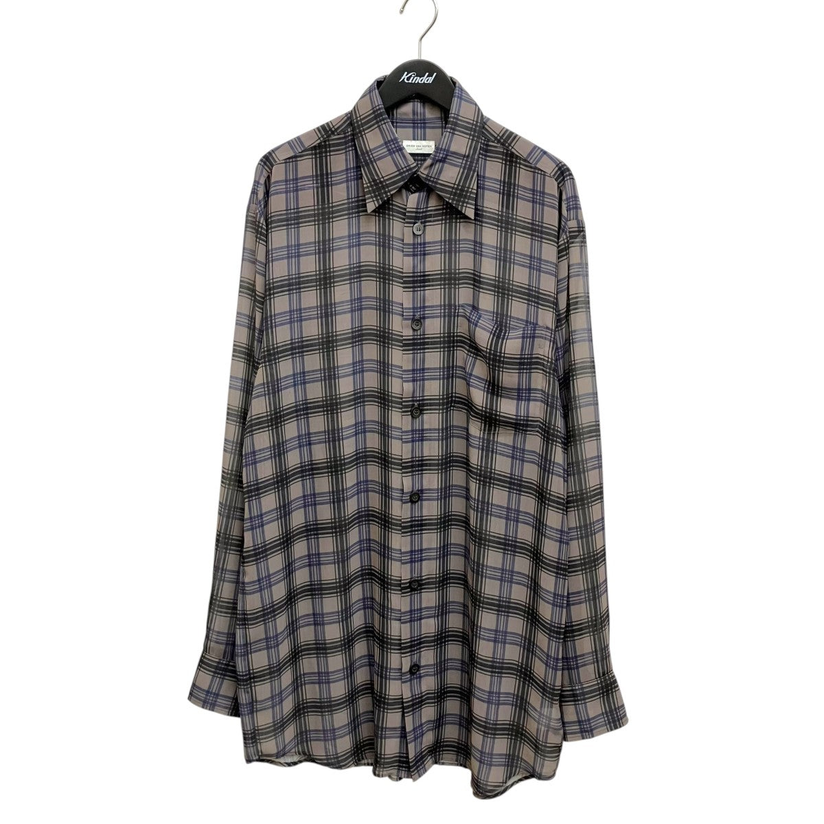 DRIES VAN NOTEN シアーチェックシャツ 古着・中古-1枚目のアイテム画像