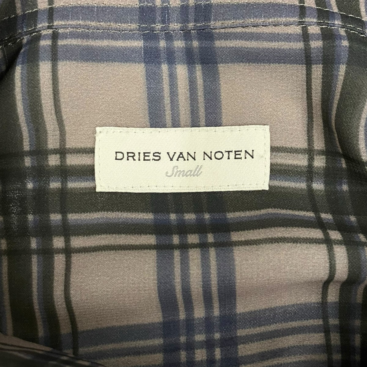 DRIES VAN NOTEN シアーチェックシャツ 古着・中古-5枚目のアイテム画像