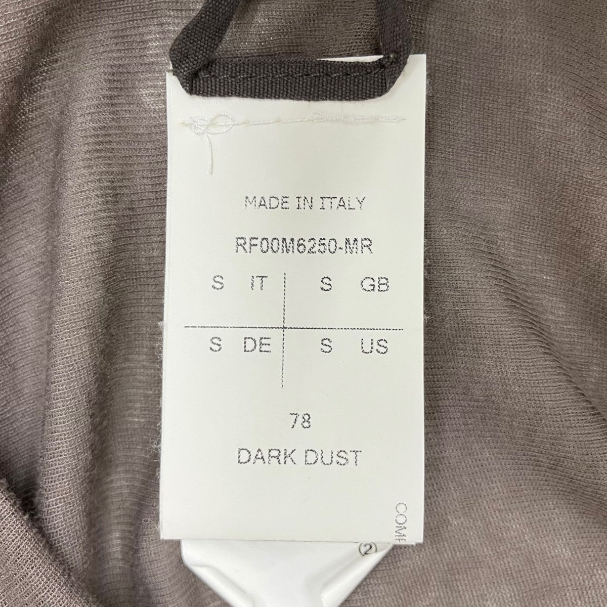 RICK OWENS FOREVER RIB LS T長袖カットソーRF00M6250-MR 古着・中古-7枚目のアイテム画像
