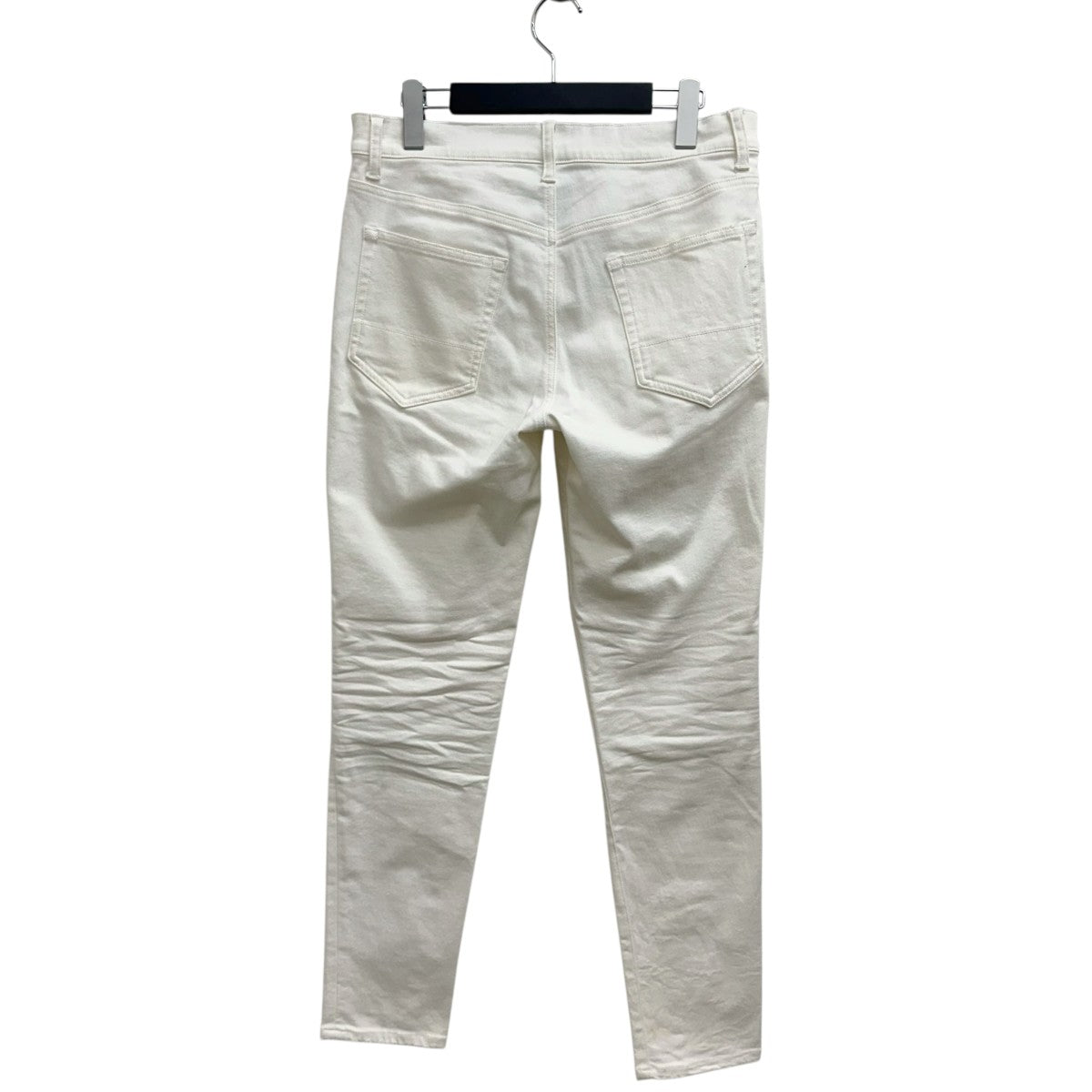 AKM HIGH STRETCH PATCHWORK 5POCKET SKINNY DENIM -WHITE HARD USED-スキニーデニムパンツP349/CNU194 古着・中古-2枚目のアイテム画像