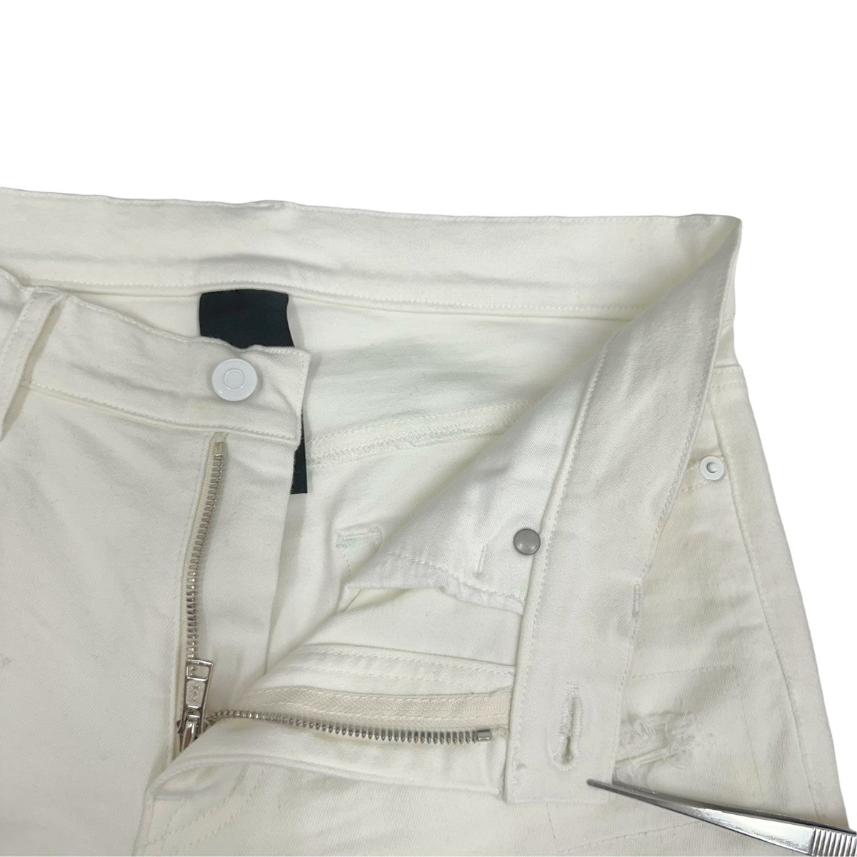 AKM HIGH STRETCH PATCHWORK 5POCKET SKINNY DENIM -WHITE HARD USED-スキニーデニムパンツP349/CNU194 古着・中古-8枚目のアイテム画像