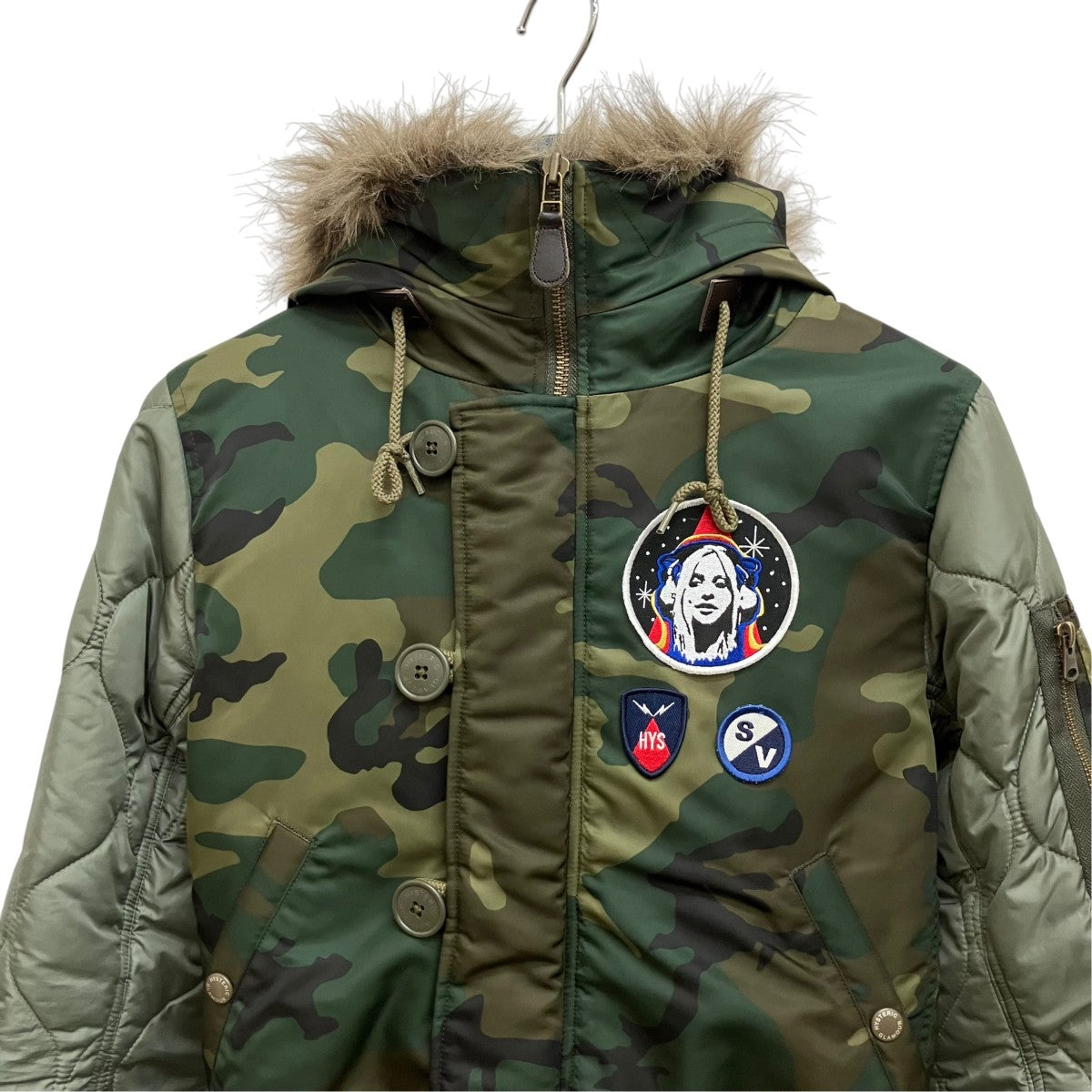 Hysteric Glamour リメイクN-2Bジャケット 01203AB08 古着・中古-3枚目のアイテム画像