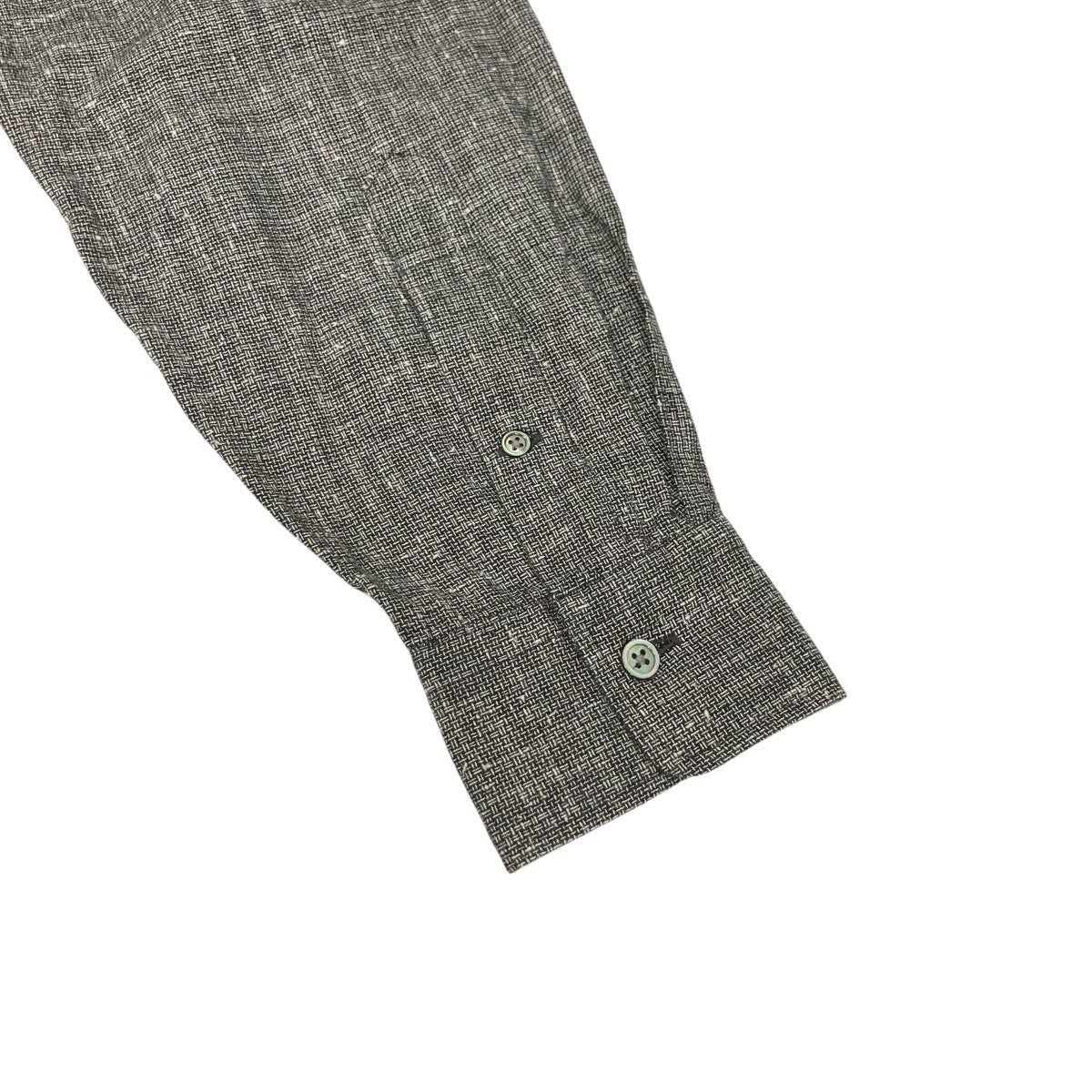 nuterm 別注”Band Collar Shirts” KASURI BLACKバンドカラーシャツ004SH-026S 古着・中古-4枚目のアイテム画像