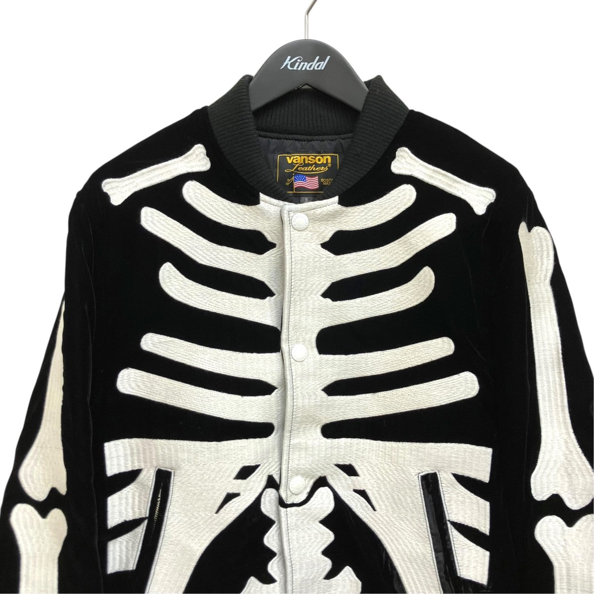 VANSON VELVETEEN BOMBER JACKET 古着・中古-3枚目のアイテム画像
