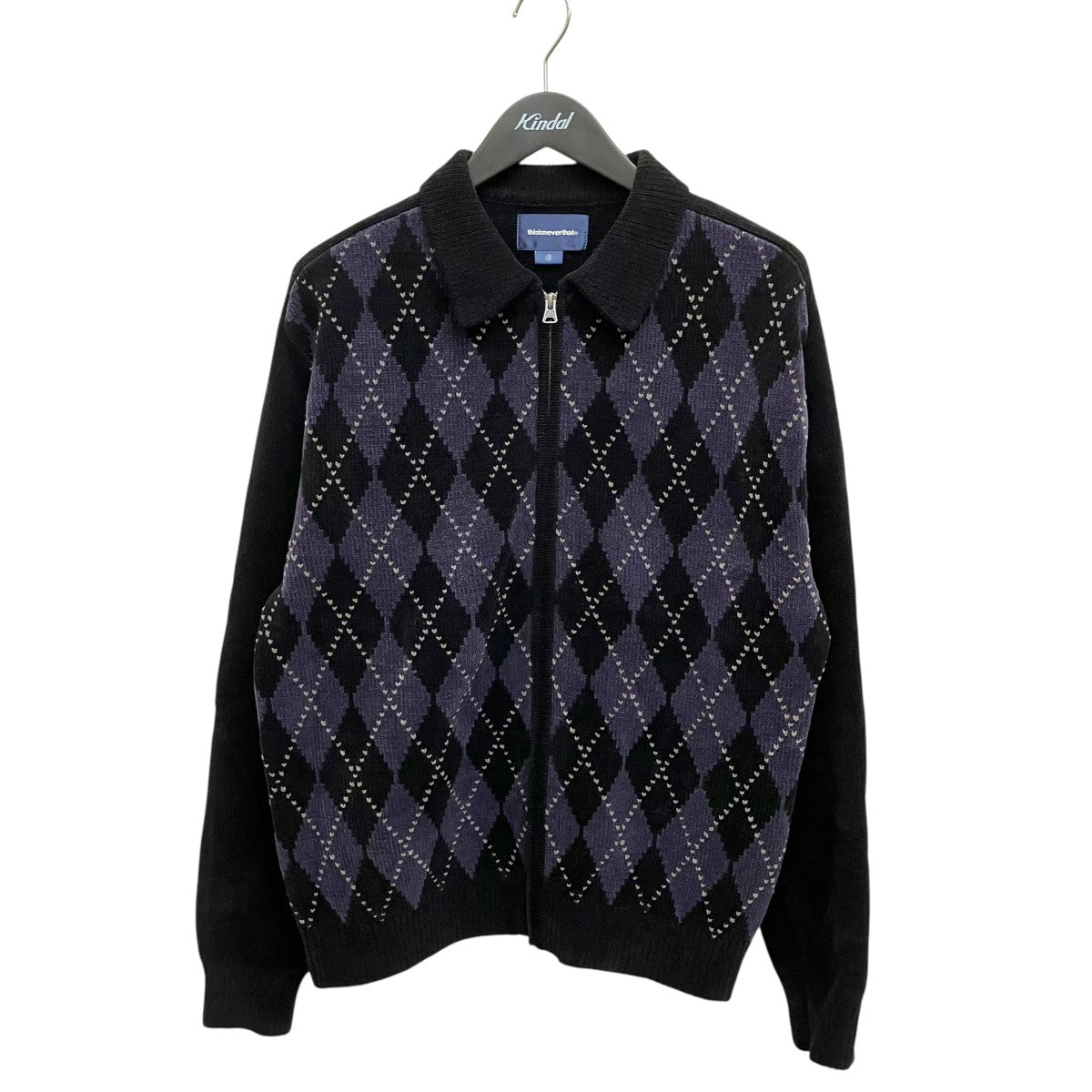 thisisneverthat Argyle Zip Knit Cardigan SE／SP01-010224 古着・中古-1枚目のアイテム画像