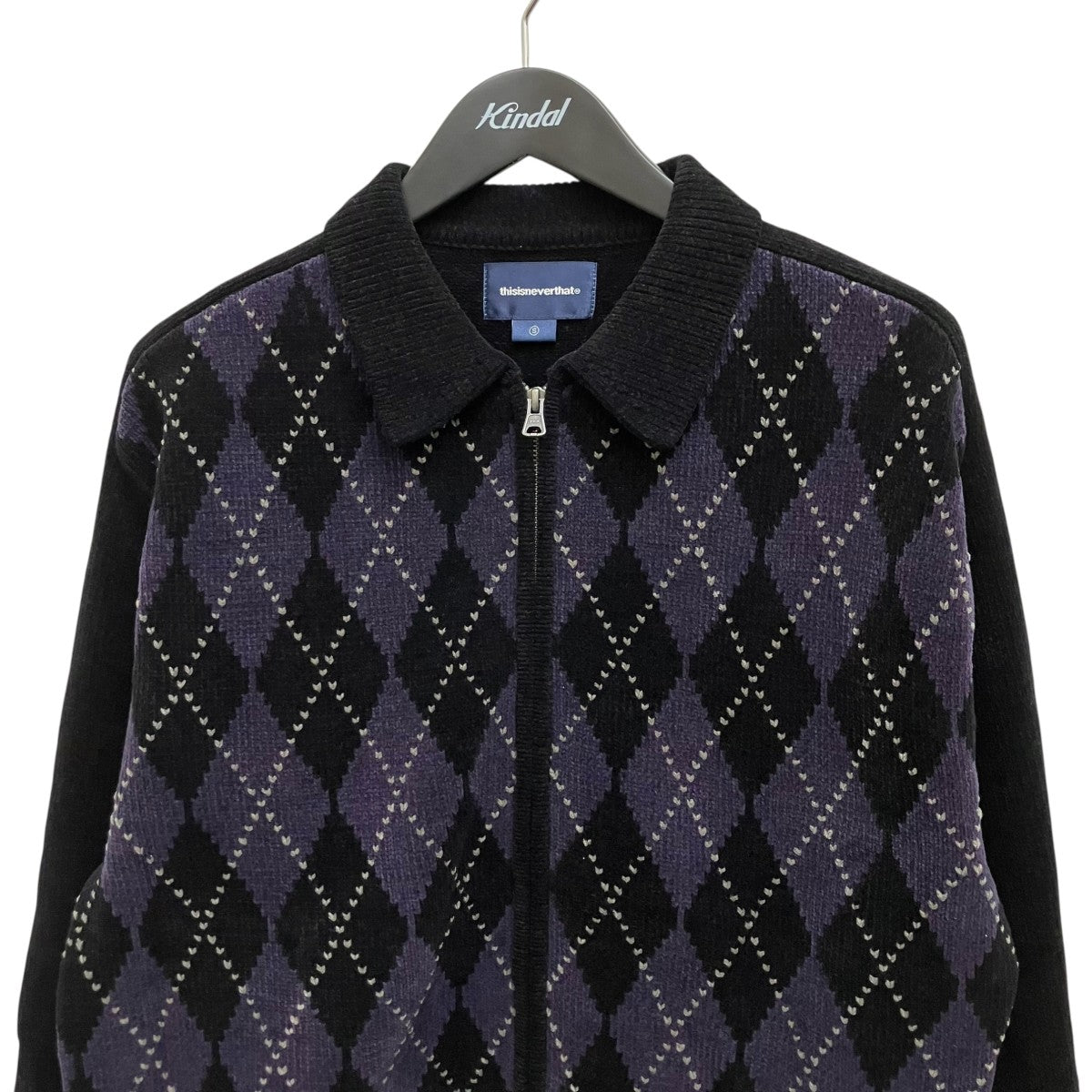 thisisneverthat Argyle Zip Knit Cardigan SE／SP01-010224 古着・中古-3枚目のアイテム画像