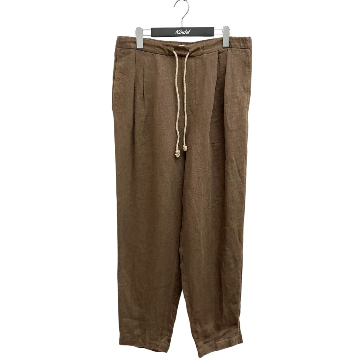 WASHED LINEN DRAWSTRING 2TUCK TROUSERSリネンパンツ0513011