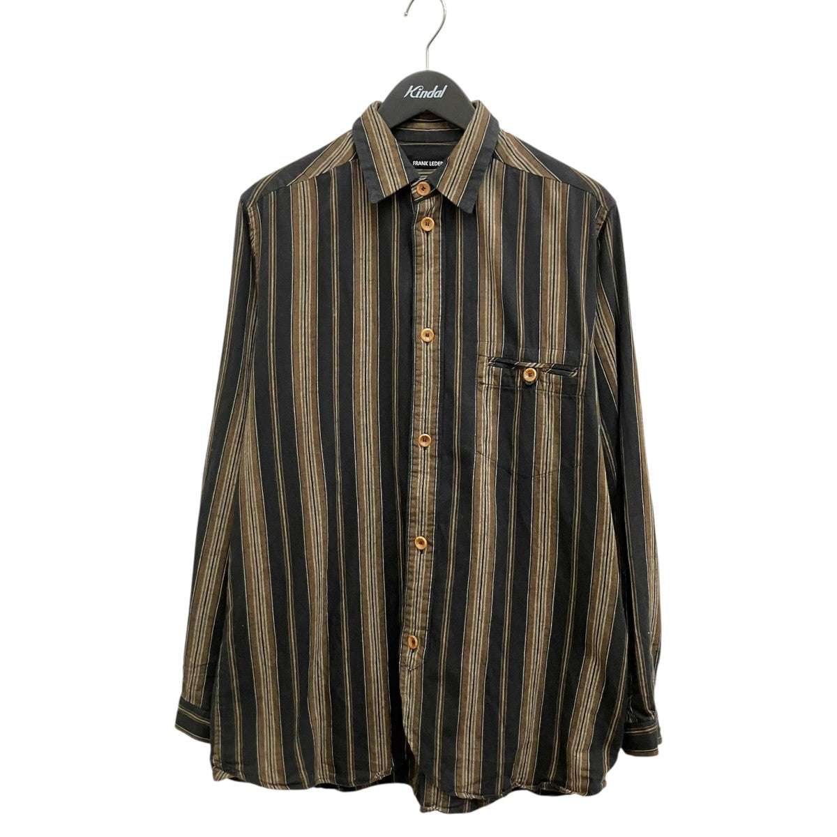 FARMERS STRIPED COTTON LINEN OLD STYLE SHIRT 0716027