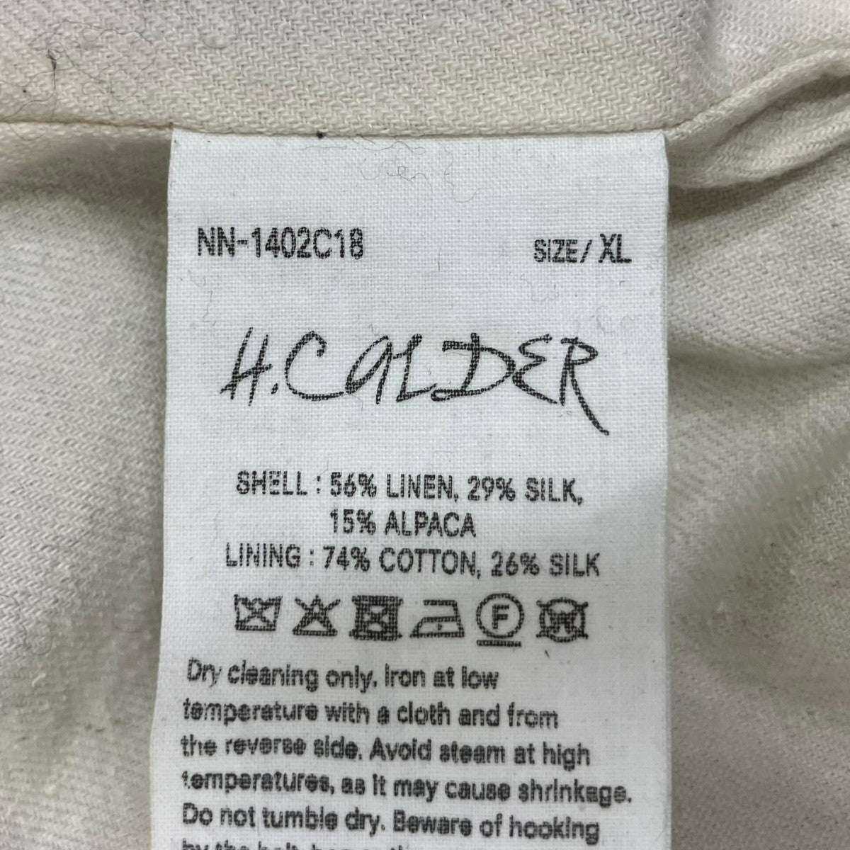 26AW H．CALDER Rover Coat ウールシルクヘリンボーンローバーコート NN-1402C18