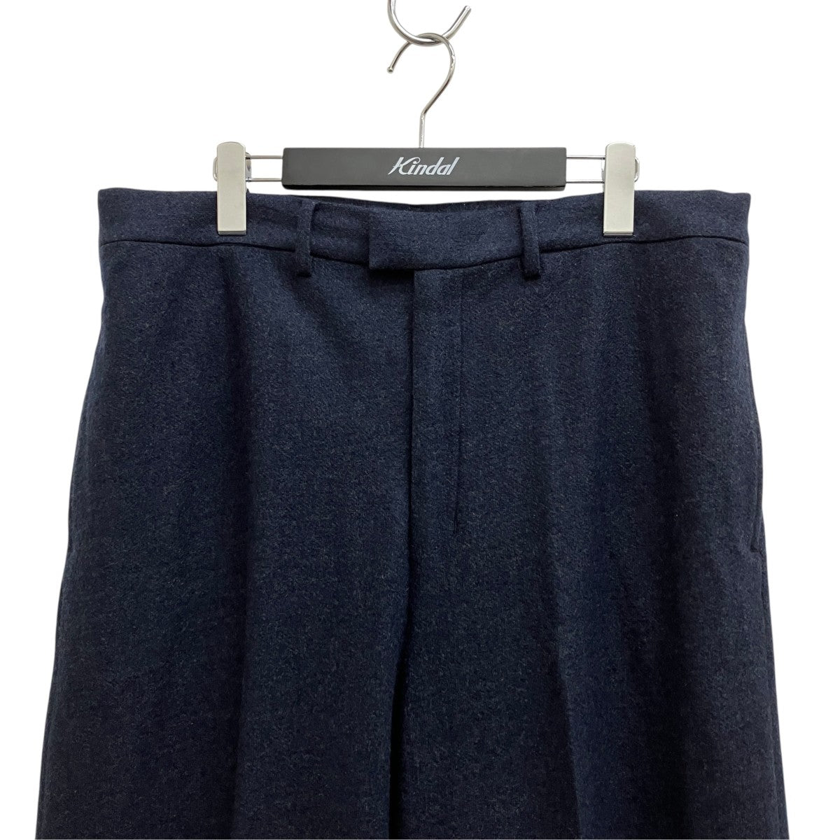 nonnotte Super120S Light Inlay Melton Wide Straight Trousers／ N-25A-049 古着・中古-3枚目のアイテム画像