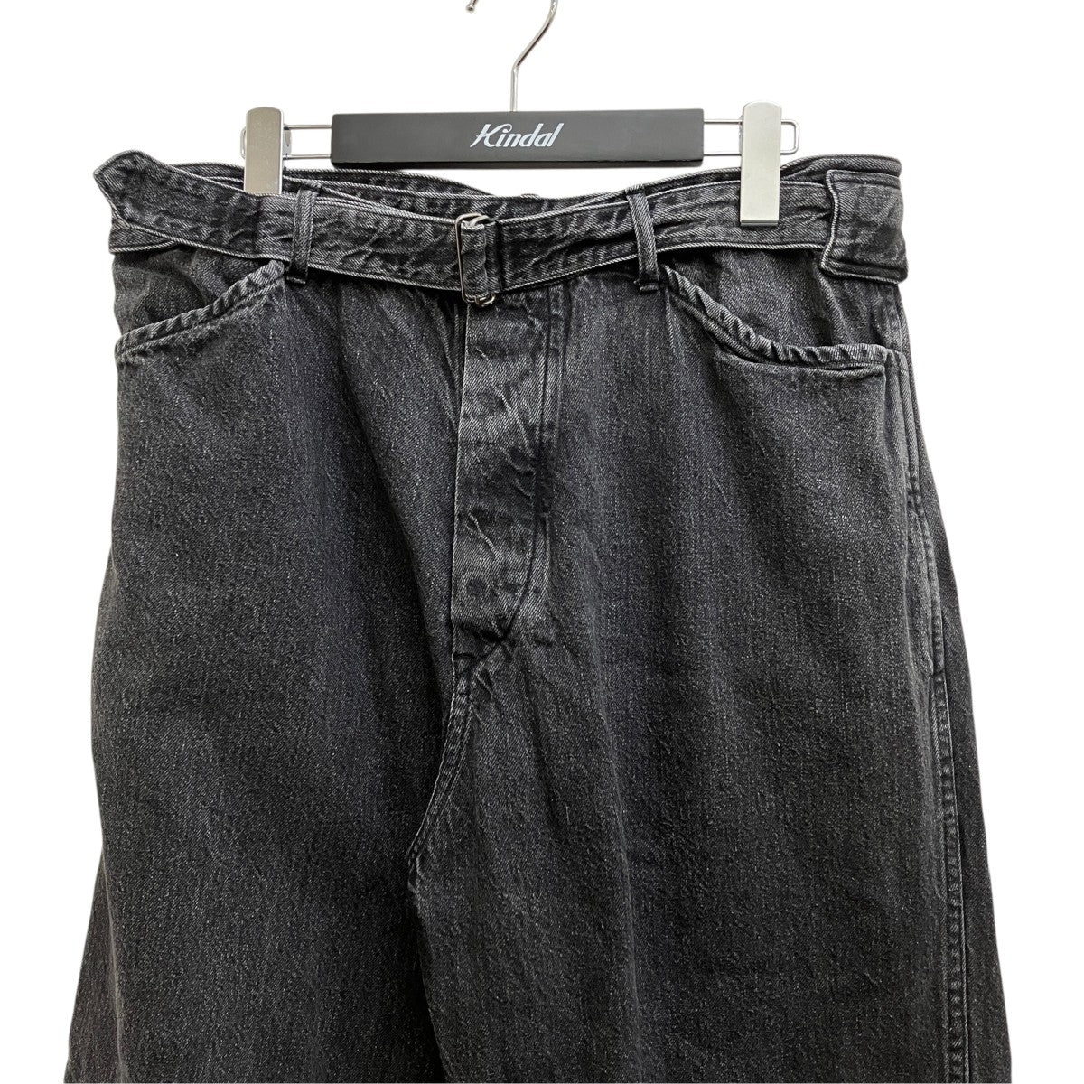 comoli ベルテッドデニム　3 COMOLI(コモリ) ベルテッドデニムパンツ W03-03001 W03-03001 ブラック