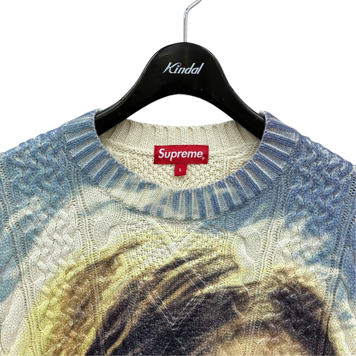Kurt Cobain Sweaterプリントケーブルニット