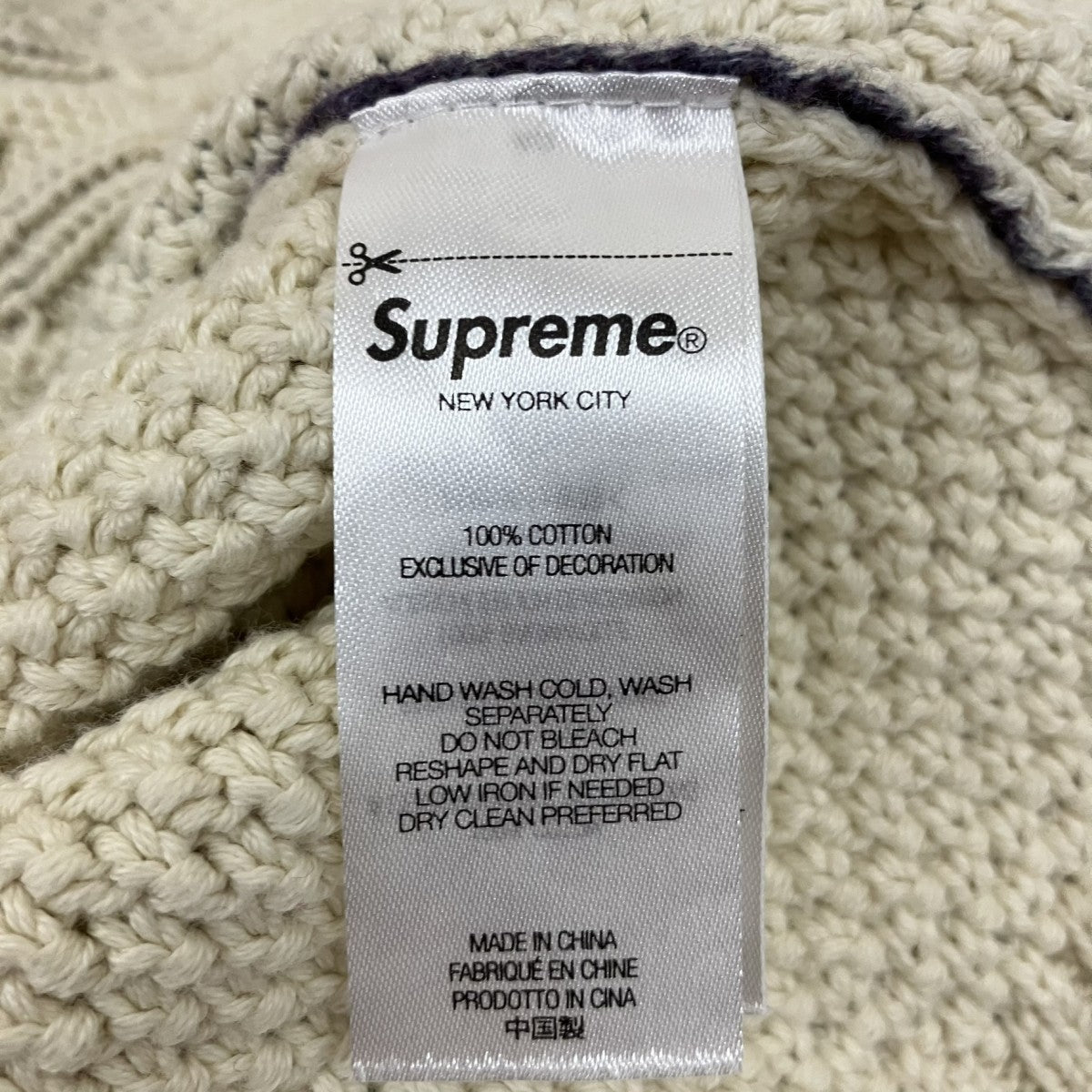 Kurt Cobain Sweaterプリントケーブルニット