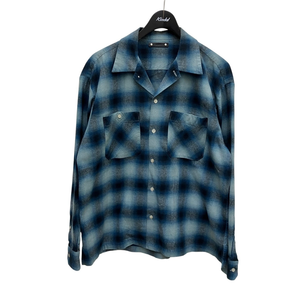 MINEDENIM C．Flannel Ombre Open Collar SH長袖シャツ2509-5004-37-022 古着・中古-1枚目のアイテム画像