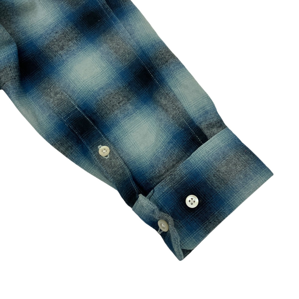 MINEDENIM C．Flannel Ombre Open Collar SH長袖シャツ2509-5004-37-022 古着・中古-4枚目のアイテム画像