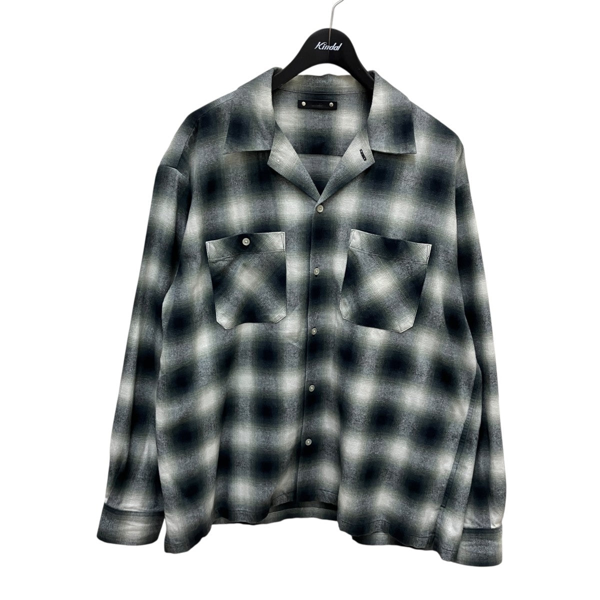 MINEDENIM(マインデニム) C．Flannel Ombre Open Collar SH長袖シャツ