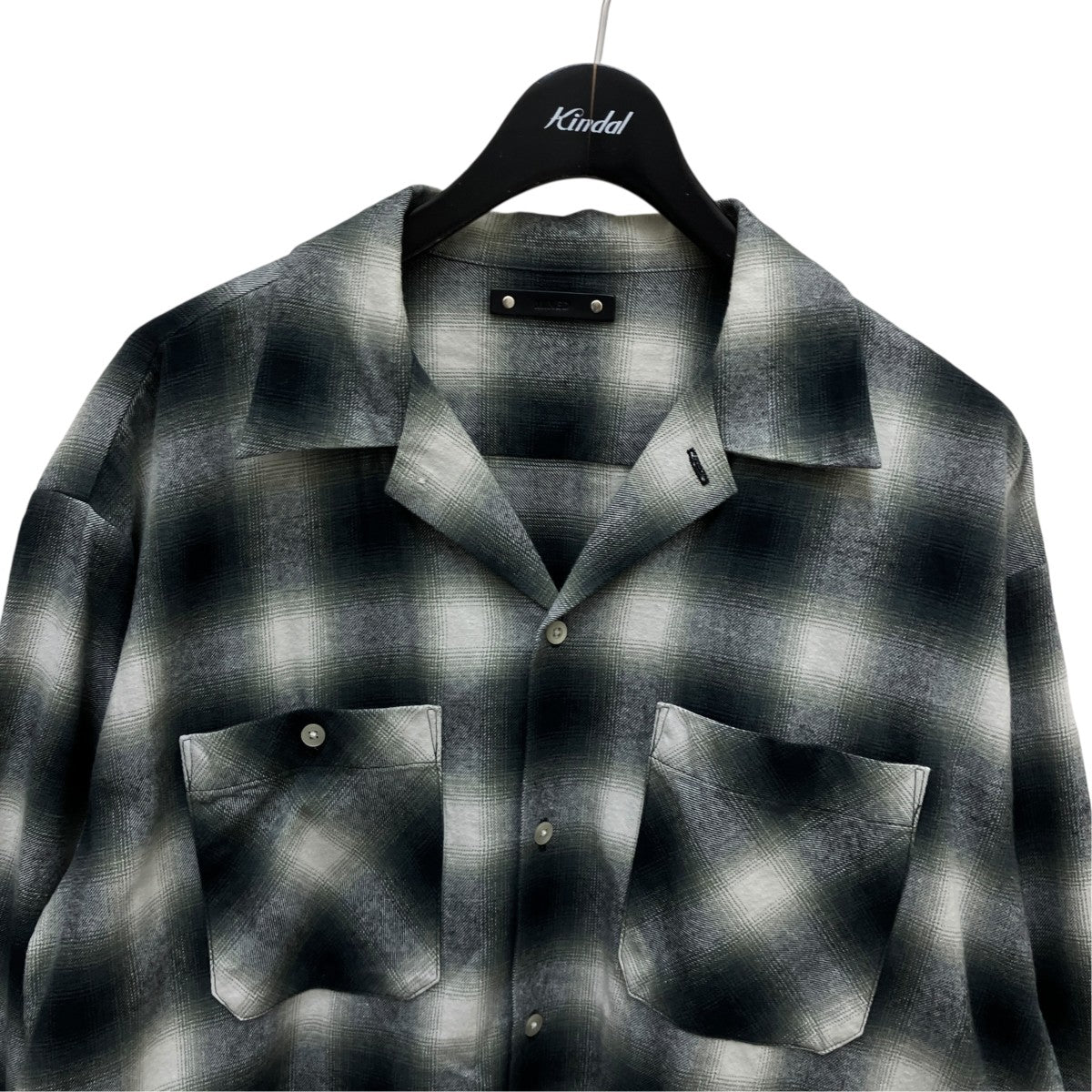 MINEDENIM C．Flannel Ombre Open Collar SH長袖シャツ2509-5004-97-032 古着・中古-2枚目のアイテム画像
