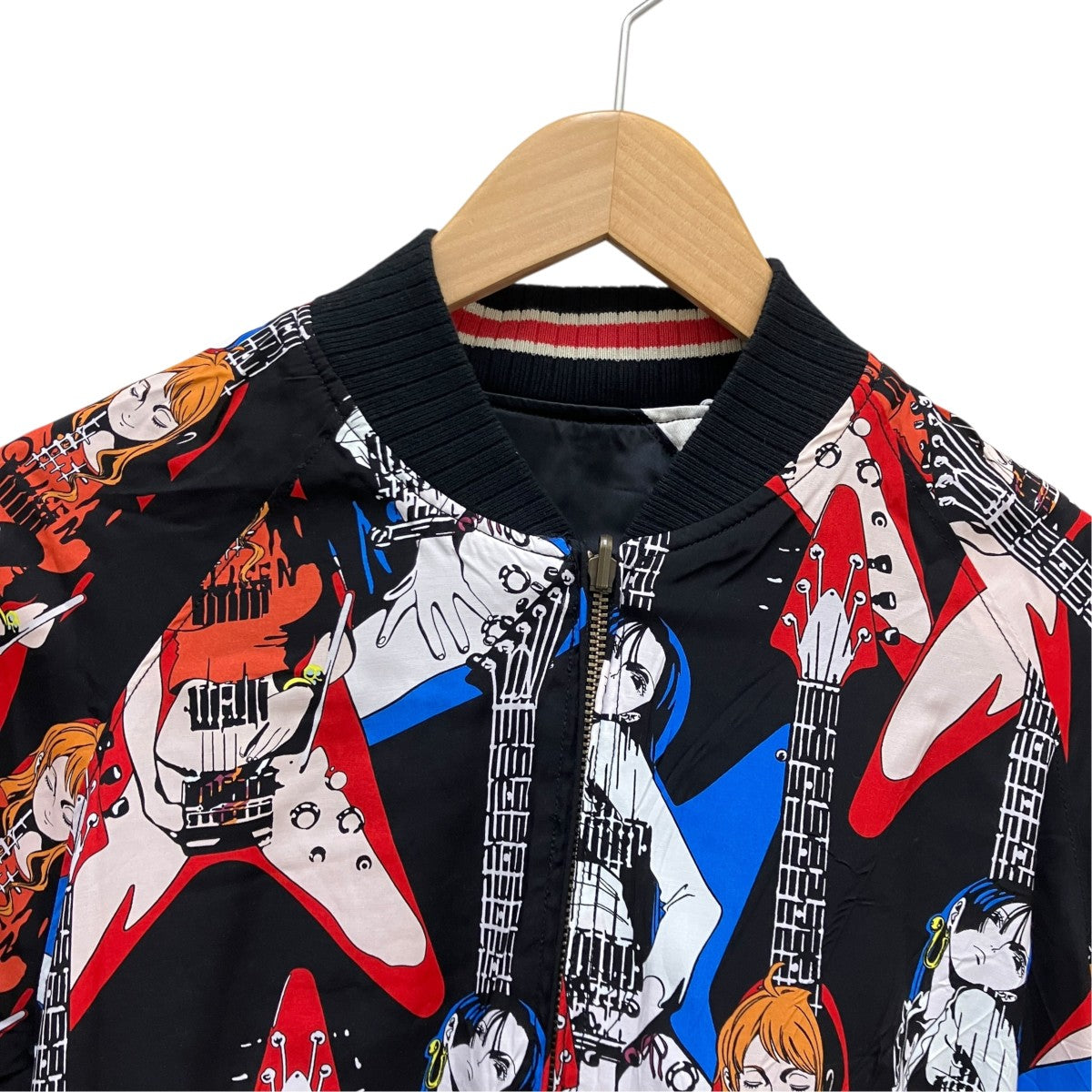 Hysteric Glamour x ONE PIECE Nami Flying V Embroidered Sukajan Jacketリバーシブルスタジャン02253AB17 古着・中古-5枚目のアイテム画像