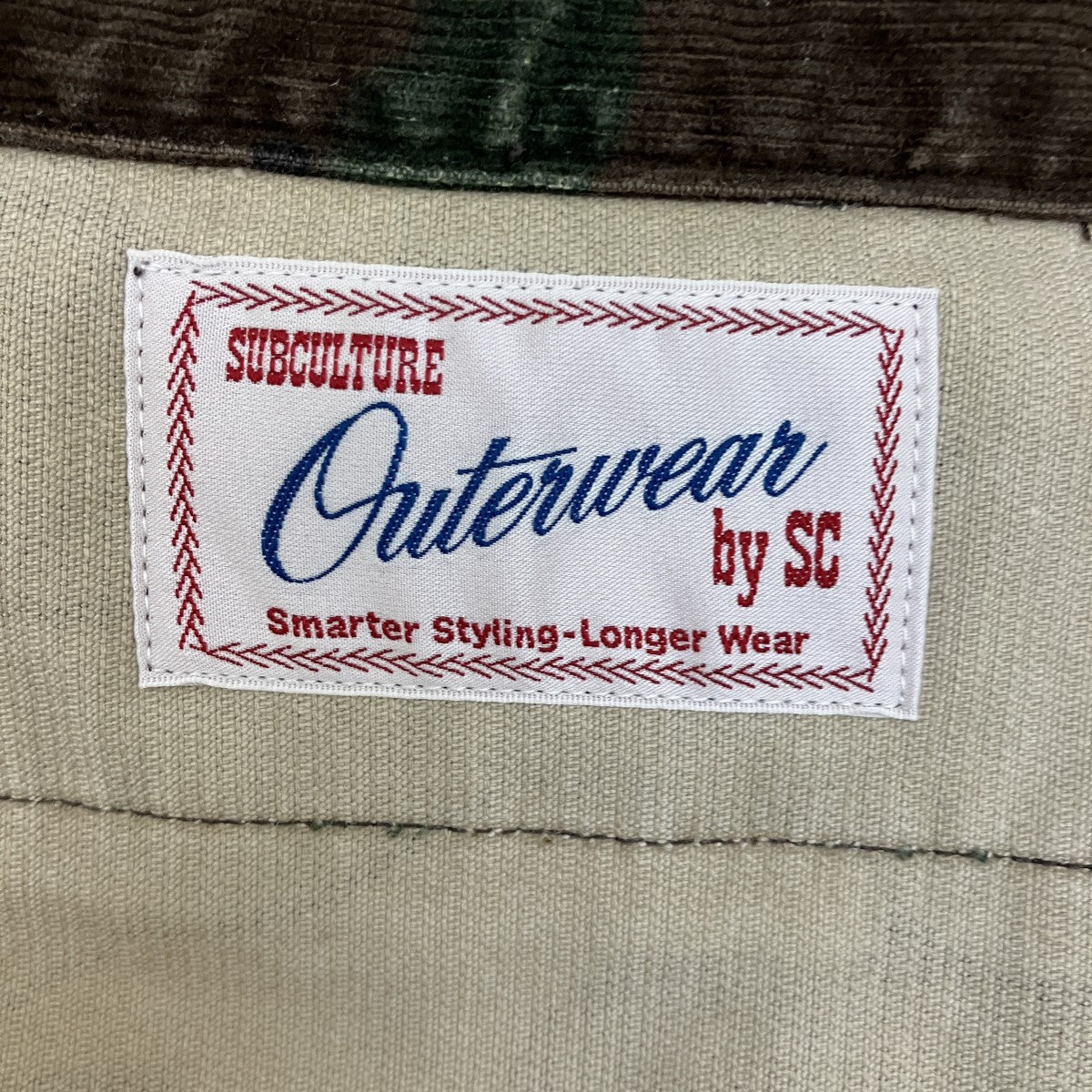 Subculture 25SSCorduroy Swing Top With PatchesカモフラジャケットSCJK-S2501 古着・中古-8枚目のアイテム画像