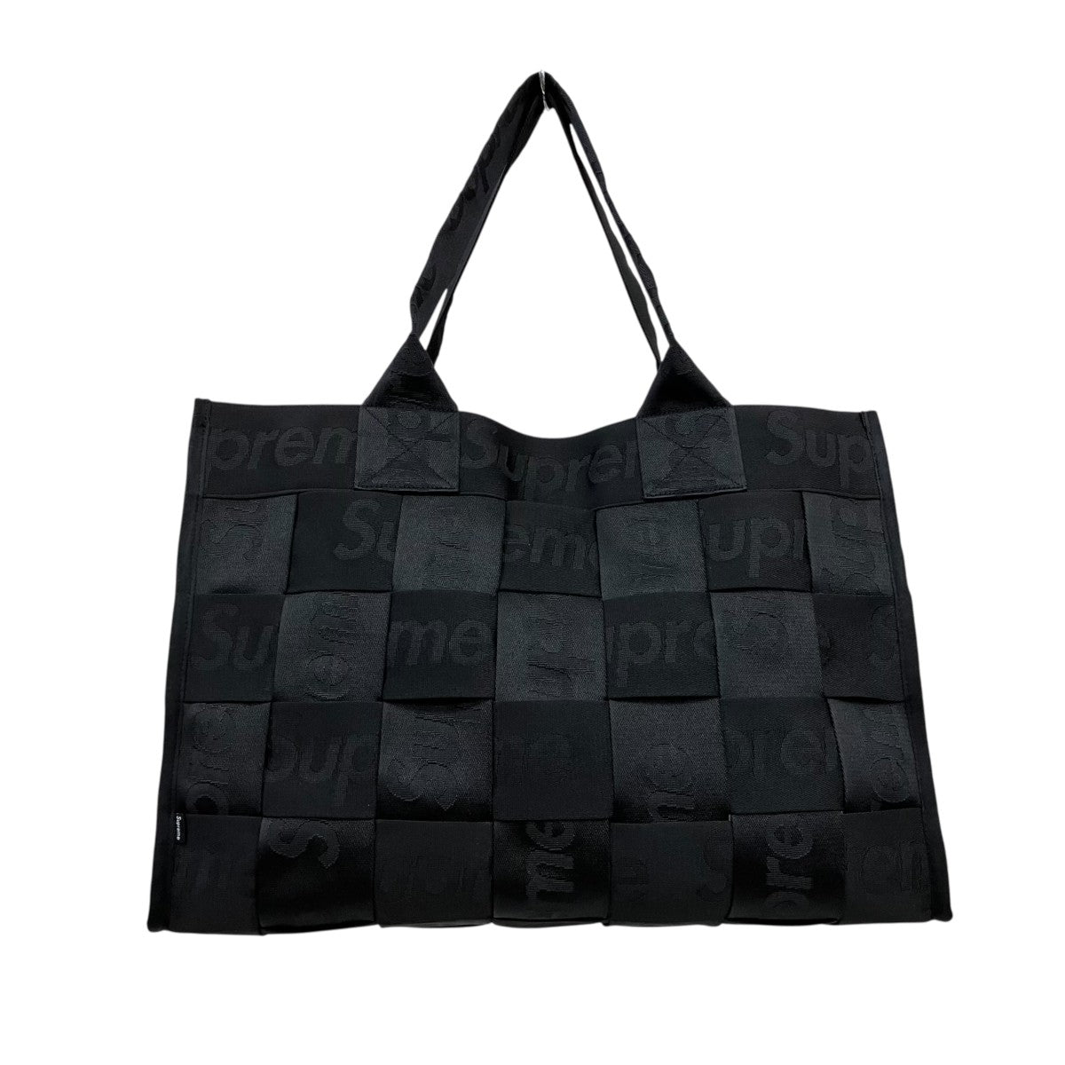 supreme トートバッグ Supreme(シュプリーム) Woven LARGE TOTEトートバッグ ブラック