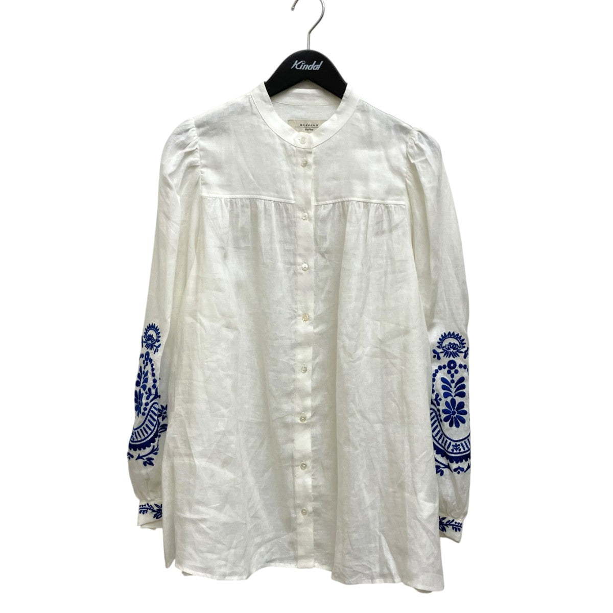 Weekend Max Mara バンドカラーシャツ 古着・中古-1枚目のアイテム画像