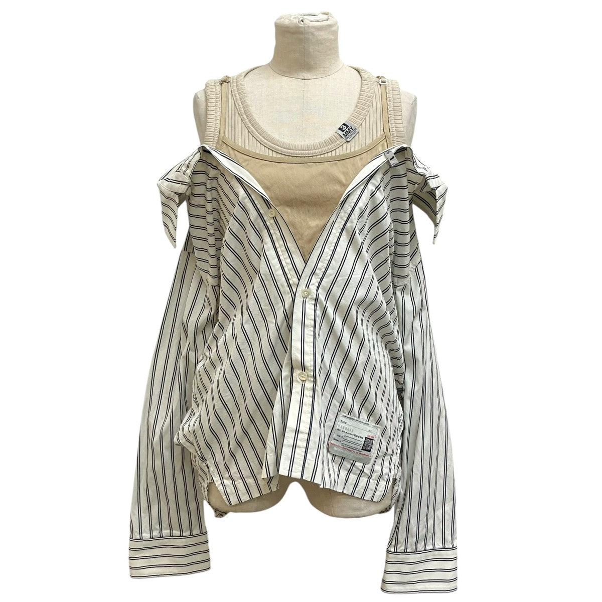 Maison MIHARA YASUHIRO LAYERED STRIPE SHIRTS B16SH181 古着・中古-1枚目のアイテム画像