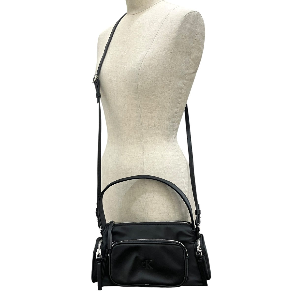 Calvin Klein Womens Pocket Nylon Crossover Bag2WAYバッグ4F3132G 古着・中古-8枚目のアイテム画像