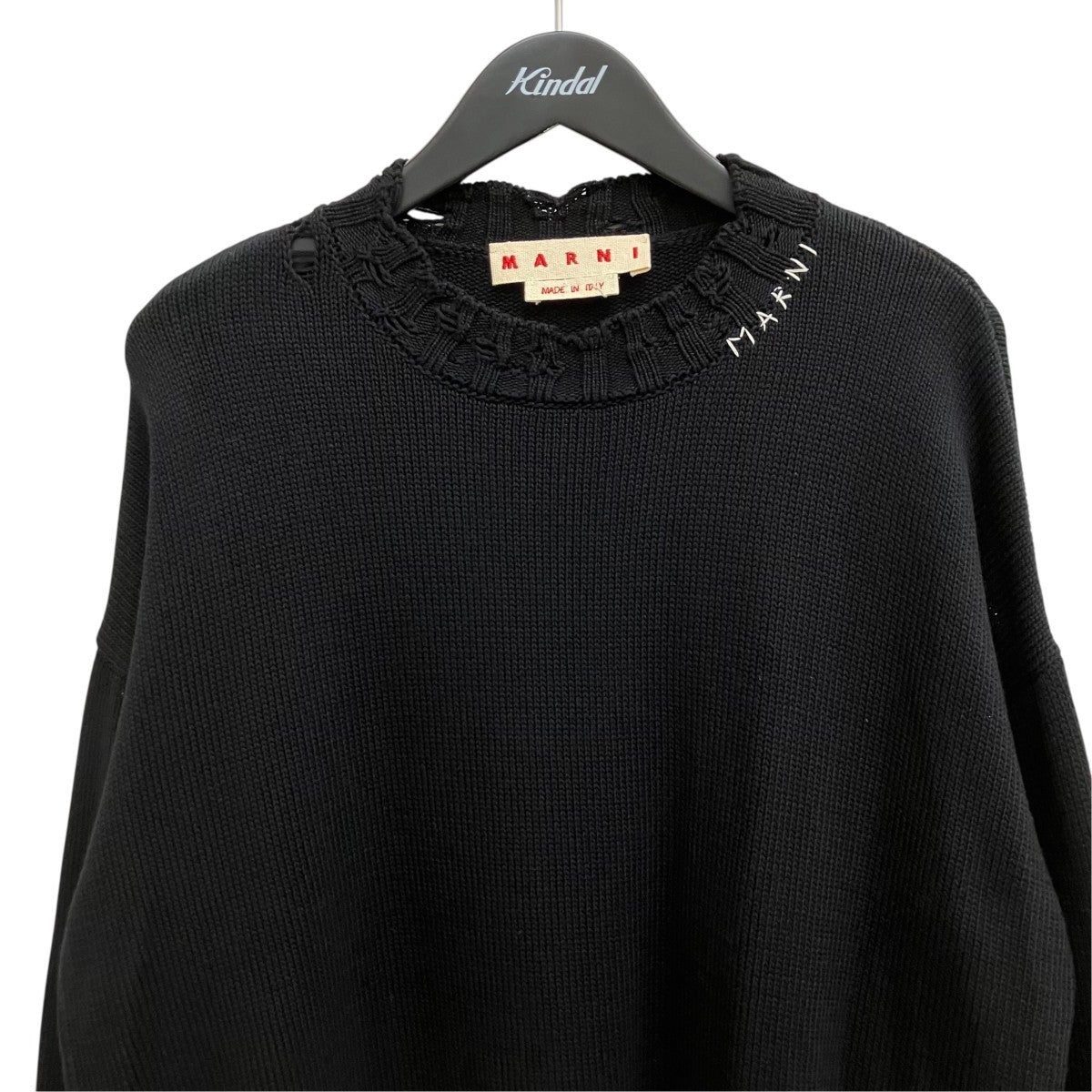 MARNI 23AW コットンダメージクルーネックニット GCMG0210A0 古着・中古-3枚目のアイテム画像