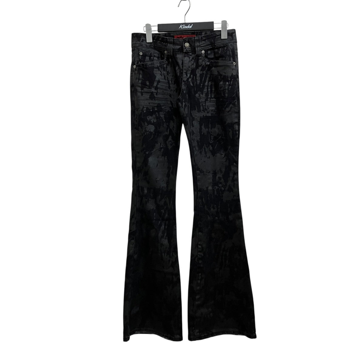 JADED LONDON Wax Coated Drift Bootcut Jeans 古着・中古-1枚目のアイテム画像