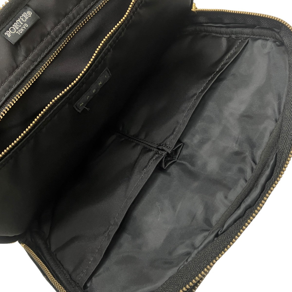 PORTER×MARNI FLEX COLLECTION W ZIP POUCH L SIZEダブルジップポーチ26WF000945128 古着・中古-4枚目のアイテム画像