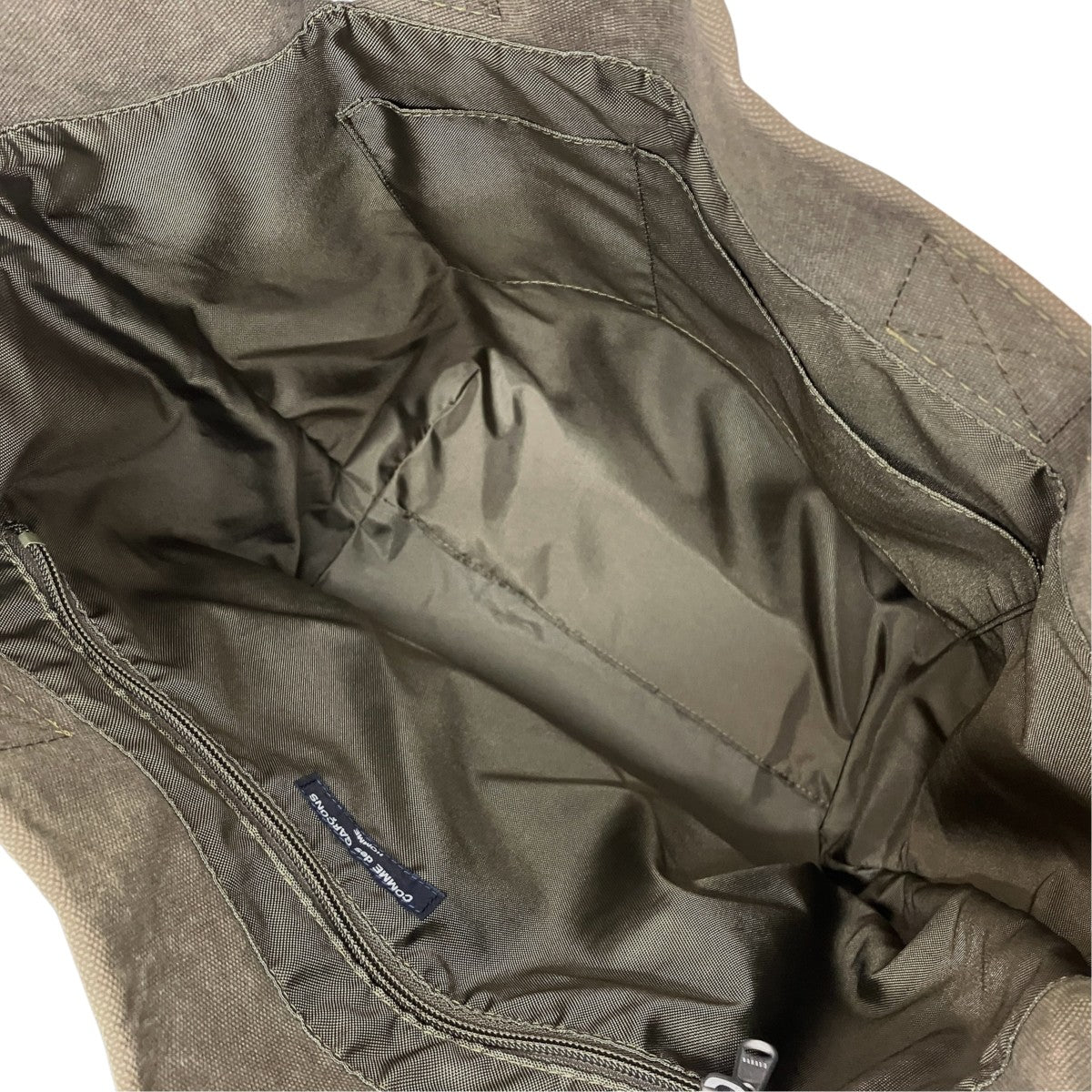 COMME des GARCONS HOMME 綿キャンバスバイオ加工 TOTE BAGハンドバッグHK-K 203 古着・中古-6枚目のアイテム画像