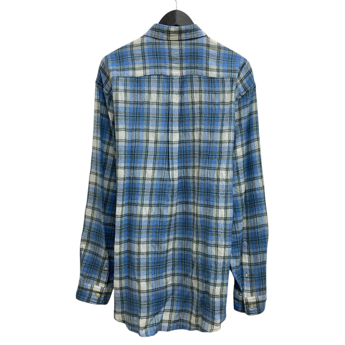 AURALEE AIRY WOOL CHECK SHIRT ／A24AS01WN 古着・中古-2枚目のアイテム画像