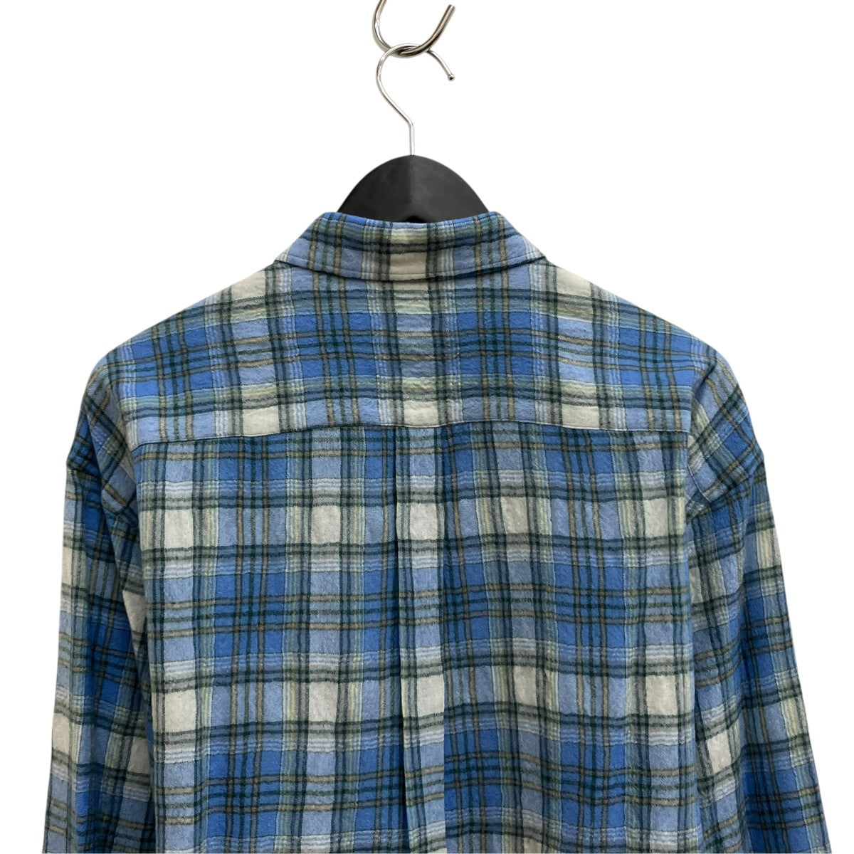 AURALEE AIRY WOOL CHECK SHIRT ／A24AS01WN 古着・中古-4枚目のアイテム画像