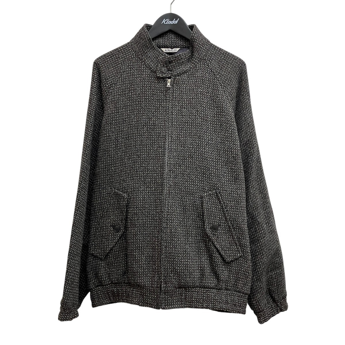 AURALEE ALPACA WOOL SILK TWEED ZIP BLOUSON A25AB03LS 古着・中古-1枚目のアイテム画像