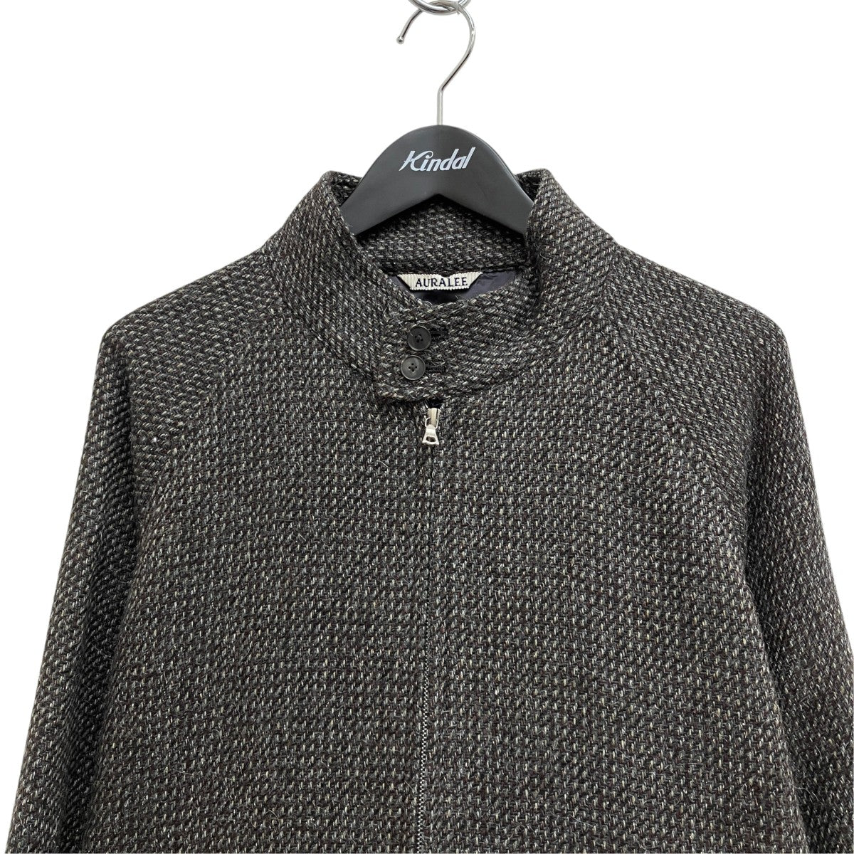 AURALEE ALPACA WOOL SILK TWEED ZIP BLOUSON A25AB03LS 古着・中古-3枚目のアイテム画像