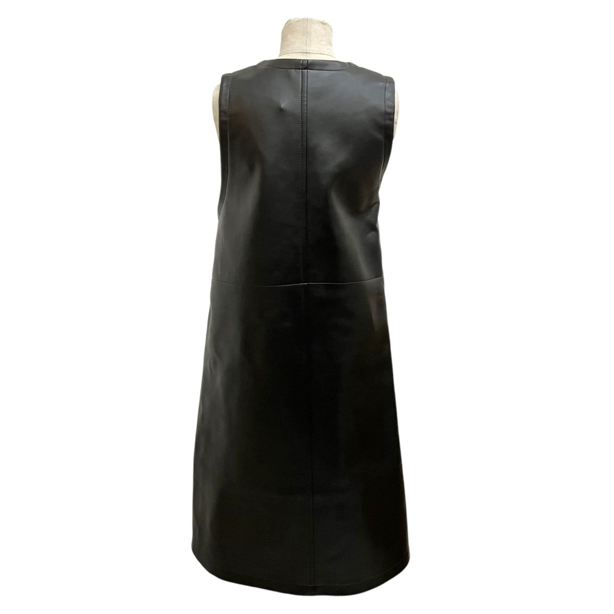 BLACK COMME des GARCONS AD2025 フェイクレザー バックル ドレス 1P-A002 古着・中古-2枚目のアイテム画像