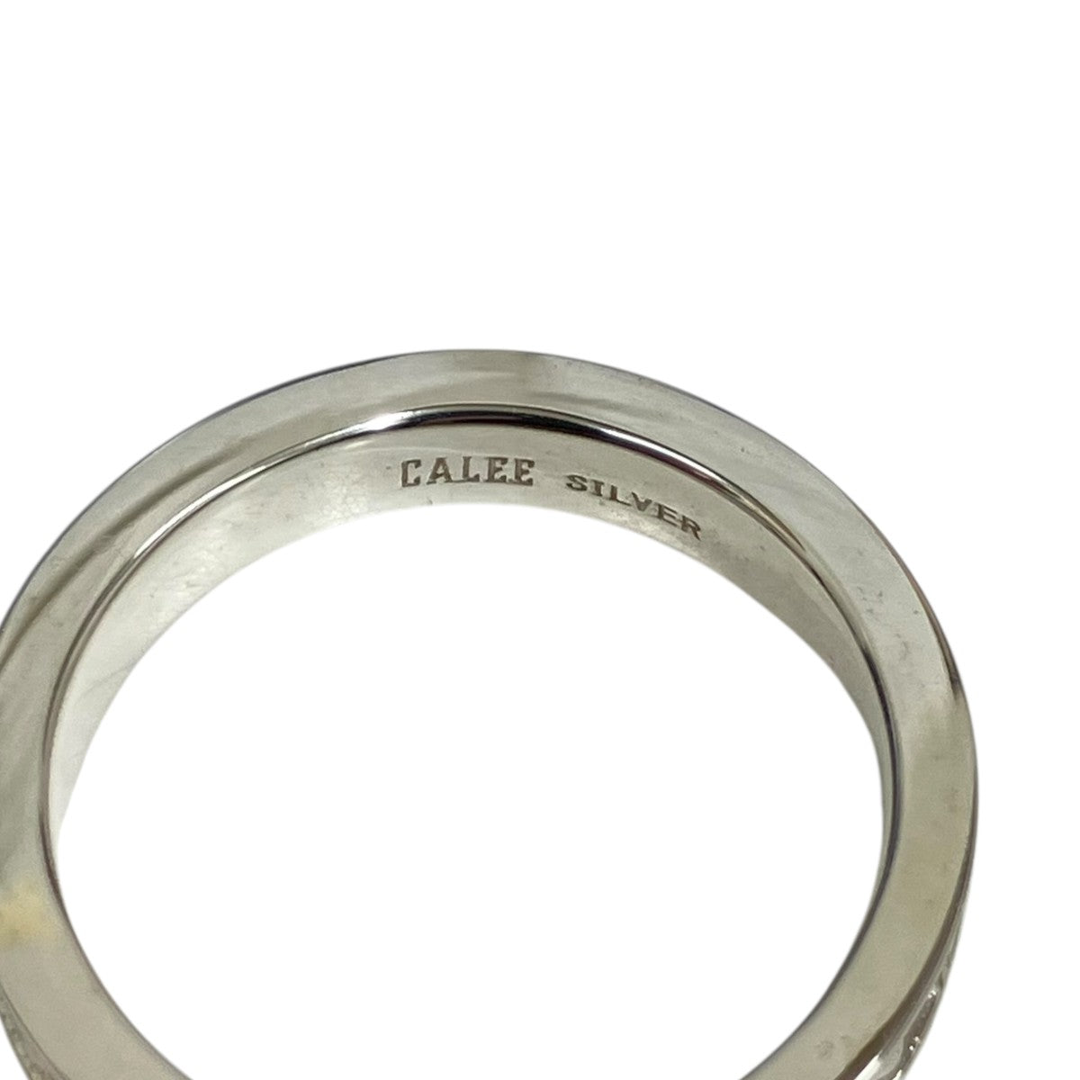 CALEE(キャリー) STUDS SILVER NARROW RING シルバー サイズ 21号