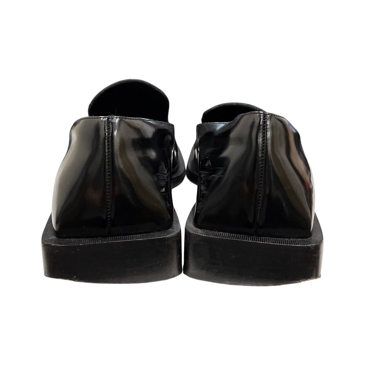バレンシアガ　スクエアトゥ　ローファー BBエンボス BALENCIAGA(バレンシアガ) BBロゴスクエアヒールローファー ブラック
